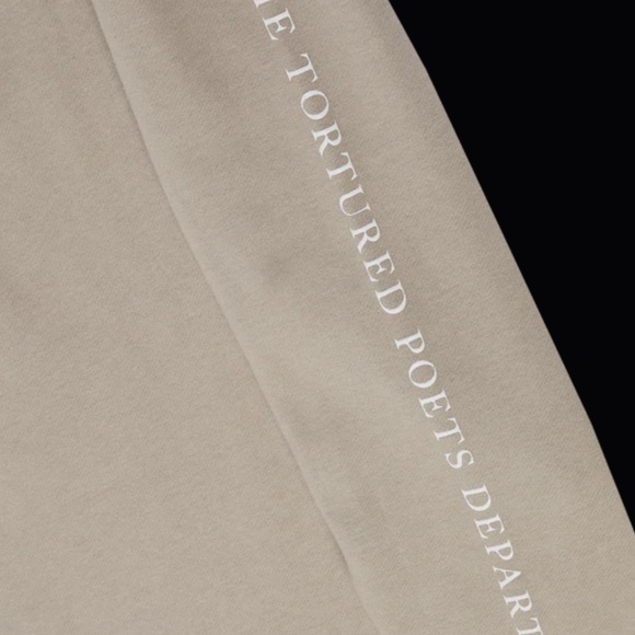 BRAND NEW Taylor Swift The Tortured Poets Department Beige Crewneck TTPD - Picture 6 of 13